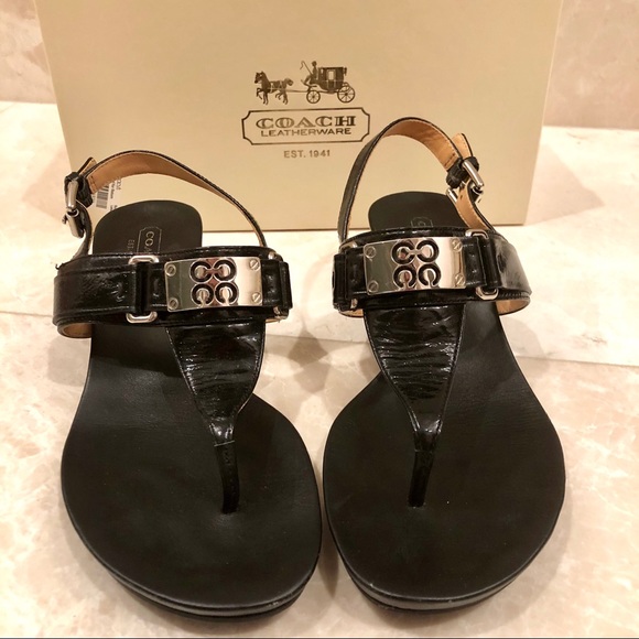 Coach Shoes - Coach Silver-plate Sandal Coach Shoes - Coach Silver-plate Sandal
